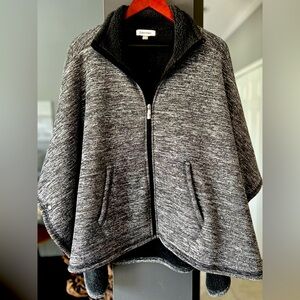 Calvin Klein - Sherpa lined Gray Cape - One Size fits most